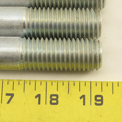 3/4"-10 Double Ended Threaded Stud 13-1/2" OAL Zinc Lot Of 4