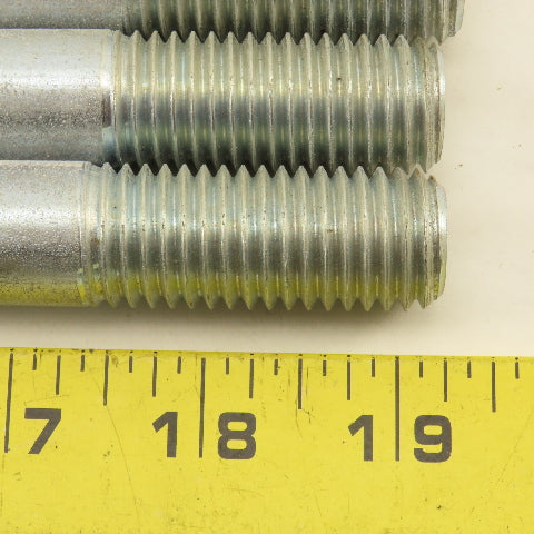 3/4"-10 Double Ended Threaded Stud 13-1/2" OAL Zinc Lot Of 4