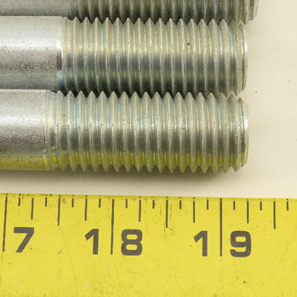 3/4"-10 Double Ended Threaded Stud 13-1/2" OAL Zinc Lot Of 4