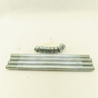 3/4"-10 Double Ended Threaded Stud 13-1/2" OAL Zinc Lot Of 4