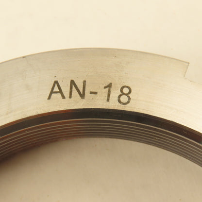 BL AN-18 Steel Bearing Retaining Nut Thread Size: 3.527-12 OD: 4.156 Lot Of 2