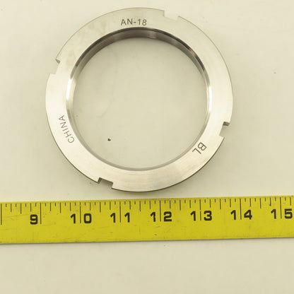 BL AN-18 Steel Bearing Retaining Nut Thread Size: 3.527-12 OD: 4.156 Lot Of 2