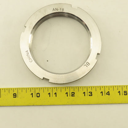 BL AN-18 Steel Bearing Retaining Nut Thread Size: 3.527-12 OD: 4.156 Lot Of 2