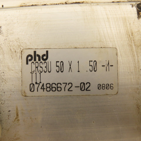 PHD CRS3U 50x1.50 50mm Bore 1-1/2" Stroke Air Cylinder With Position Sensors