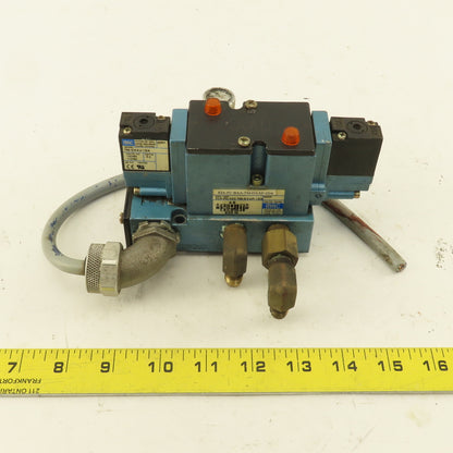MAC 82A-FC-BAA-TM-DAAP-1DA Pneumatic Valve 3 Position 120V Coil Manifold