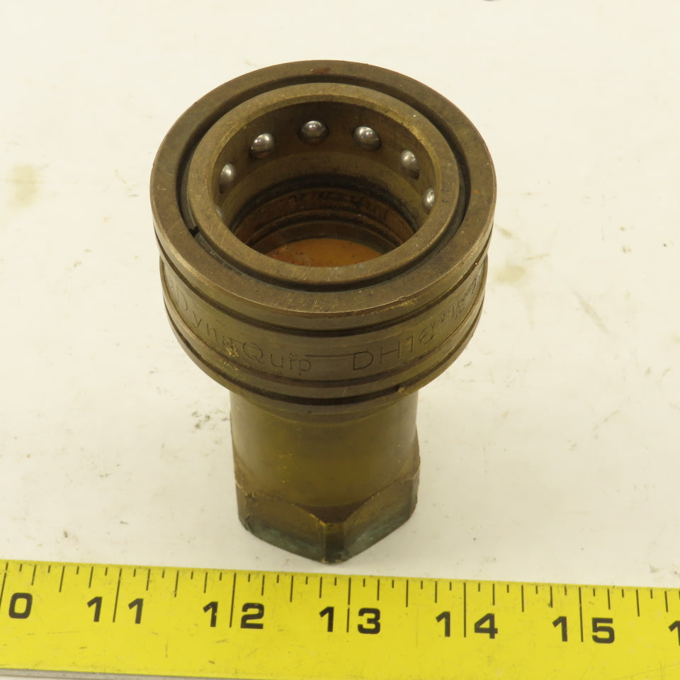 Dynaquip DH16 1" NPT Quick Connect Coupling Female Brass