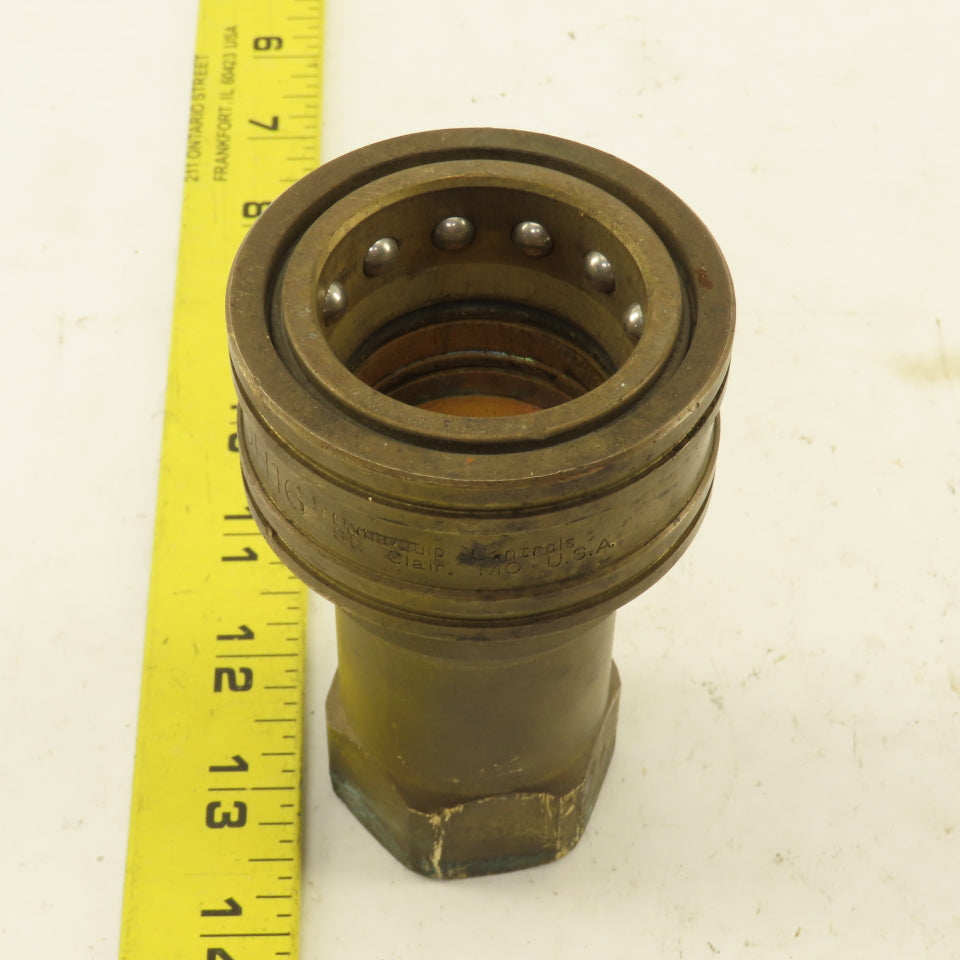 Dynaquip DH16 1" NPT Quick Connect Coupling Female Brass