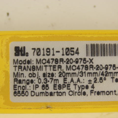 STI MC47SR-20-975-X Micro Safe Light Curtain Transmitter