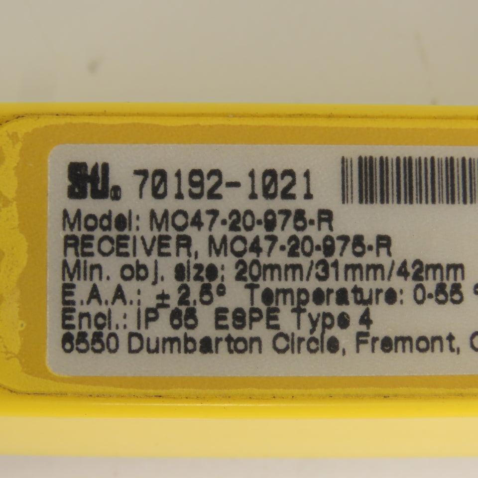 STI MC47-20-975-R Micro Safe Light Curtain Receiver