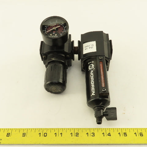 Norgren R73G-3AK-RM L73M-3AP-QDN 3/8" Air Pressure Filter Regulator