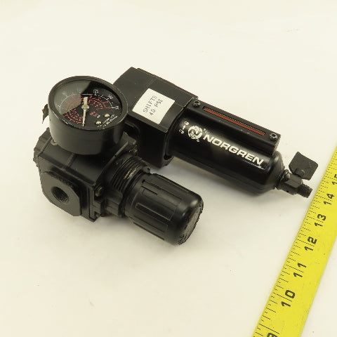 Norgren R73G-3AK-RM L73M-3AP-QDN 3/8" Air Pressure Filter Regulator