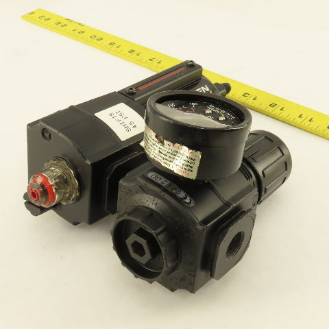 Norgren R73G-3AK-RM L73M-3AP-QDN 3/8" Air Pressure Filter Regulator