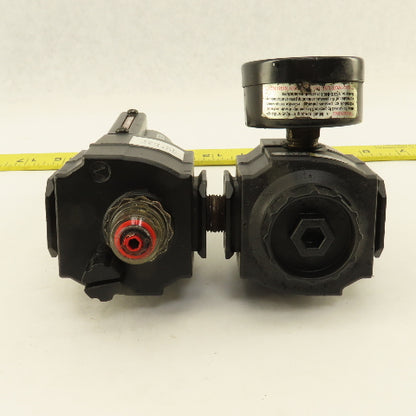 Norgren R73G-3AK-RM L73M-3AP-QDN 3/8" Air Pressure Filter Regulator
