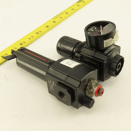 Norgren R73G-3AK-RM L73M-3AP-QDN 3/8" Air Pressure Filter Regulator