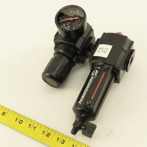 Norgren R73G-3AK-RM L73M-3AP-QDN 3/8" Air Pressure Filter Regulator