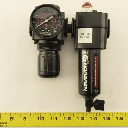 Norgren R73G-3AK-RM L73M-3AP-QDN 3/8" Air Pressure Filter Regulator