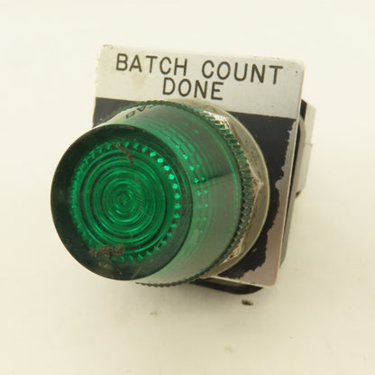 Allen Bradley 800T-PL16G 120V Illuminated Green Pilot Indicator Light