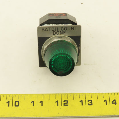Allen Bradley 800T-PL16G 120V Illuminated Green Pilot Indicator Light