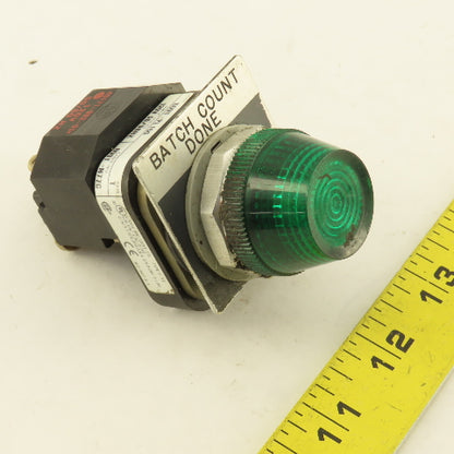 Allen Bradley 800T-PL16G 120V Illuminated Green Pilot Indicator Light