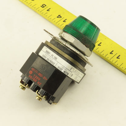Allen Bradley 800T-PL16G 120V Illuminated Green Pilot Indicator Light