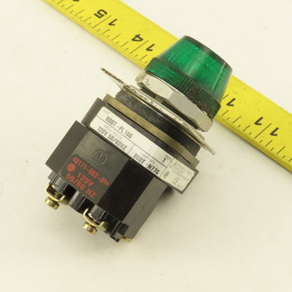 Allen Bradley 800T-PL16G 120V Illuminated Green Pilot Indicator Light