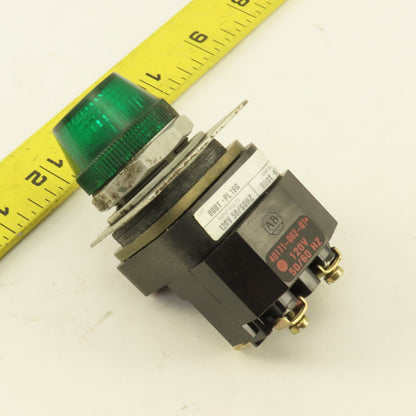 Allen Bradley 800T-PL16G 120V Illuminated Green Pilot Indicator Light