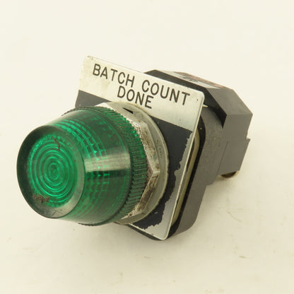 Allen Bradley 800T-PL16G 120V Illuminated Green Pilot Indicator Light
