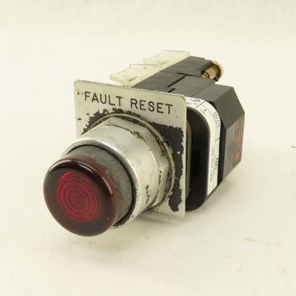 Allen Bradley 800T-PBL16R 120V Illuminated Red Momentary Contact Push Button