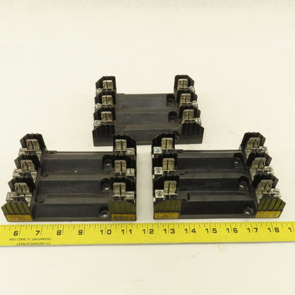 Buss R60030-3CR 30A 600V 3 Pole Fuse Holder Lot Of 3