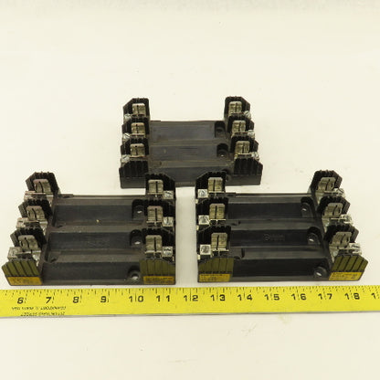 Buss R60030-3CR 30A 600V 3 Pole Fuse Holder Lot Of 3
