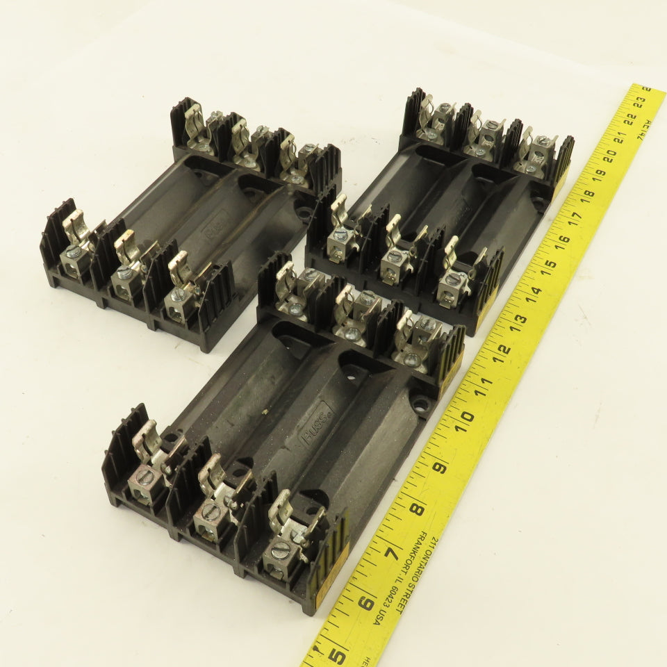 Buss R60030-3CR 30A 600V 3 Pole Fuse Holder Lot Of 3