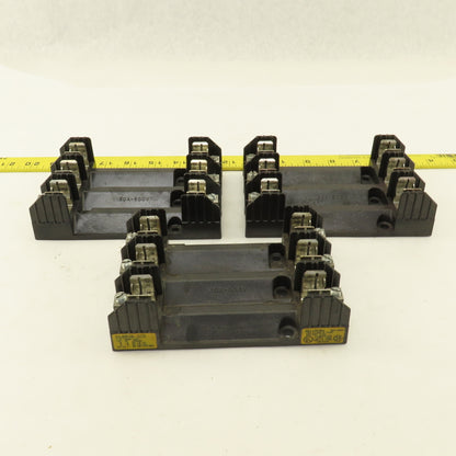 Buss R60030-3CR 30A 600V 3 Pole Fuse Holder Lot Of 3