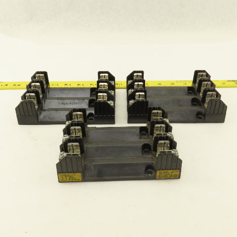Buss R60030-3CR 30A 600V 3 Pole Fuse Holder Lot Of 3