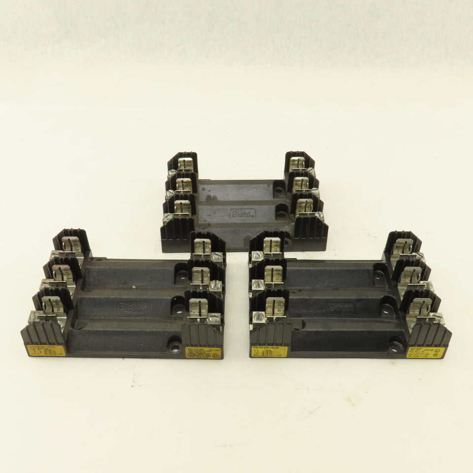 Buss R60030-3CR 30A 600V 3 Pole Fuse Holder Lot Of 3