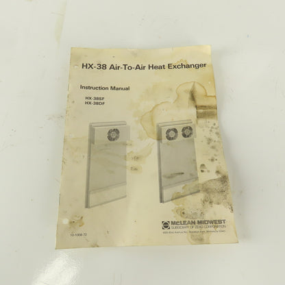 McLean HX-38SF Electrical Enclosure Air to Air Heat Exchanger 115V
