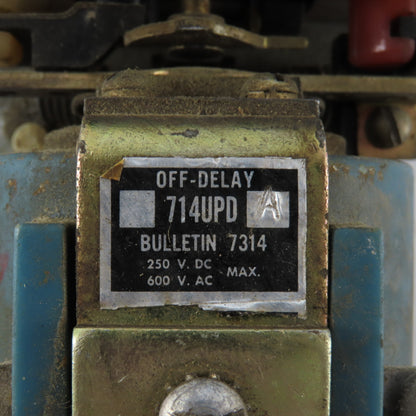 Clark Controller 714UPD Off Delay Timing Relay 250VDC 600VAC 90VDC Coil