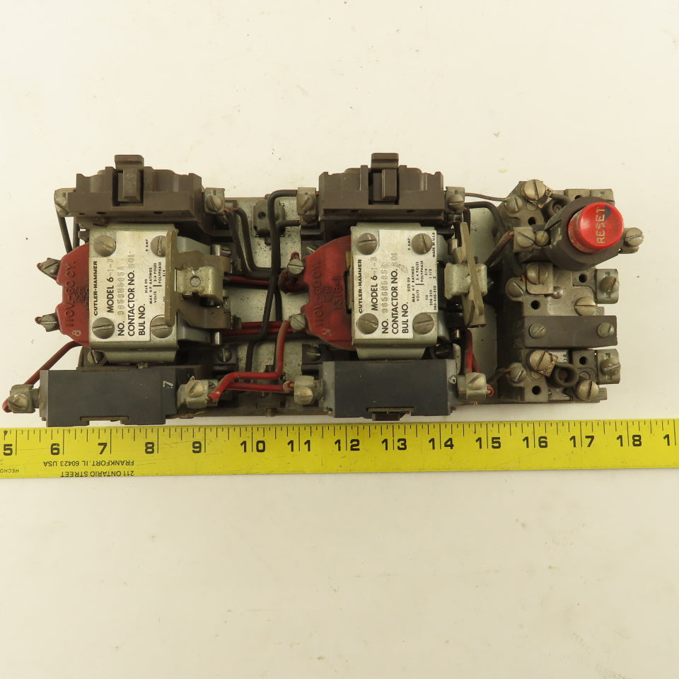 Cutler Hammer 9656H585A Reversing Contactor NEMA 00 600V 2Hp 110V Coil