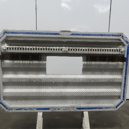 Aluminum Semi Truck Cab Rack Headache W/Chain Hangers & Window Cut Out