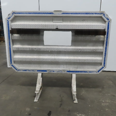 Aluminum Semi Truck Cab Rack Headache W/Chain Hangers & Window Cut Out