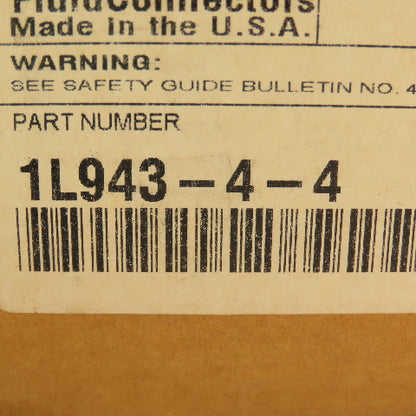Parker 1L943-4-4 1/2" Hose Parkrimp  x-4 JIC Female Swivel For International