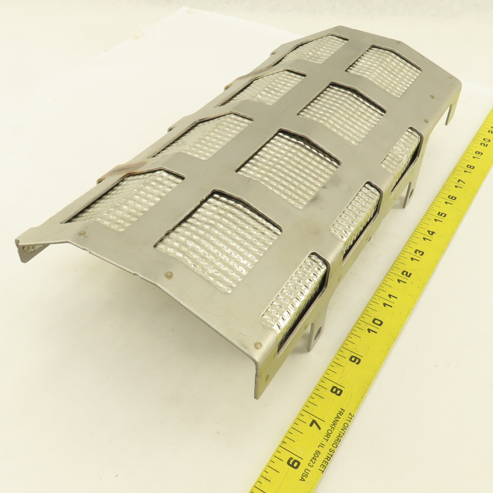 A042V118 13" x 6-1/2" Stainless Steel Heat Shield Shroud Assembly