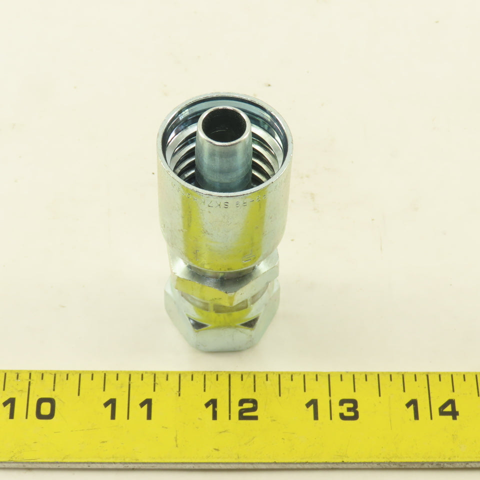 Parker 1FU34-8-8 1/2" Hose Fitting 1/2" JIC Female Swivel Straight Fitting