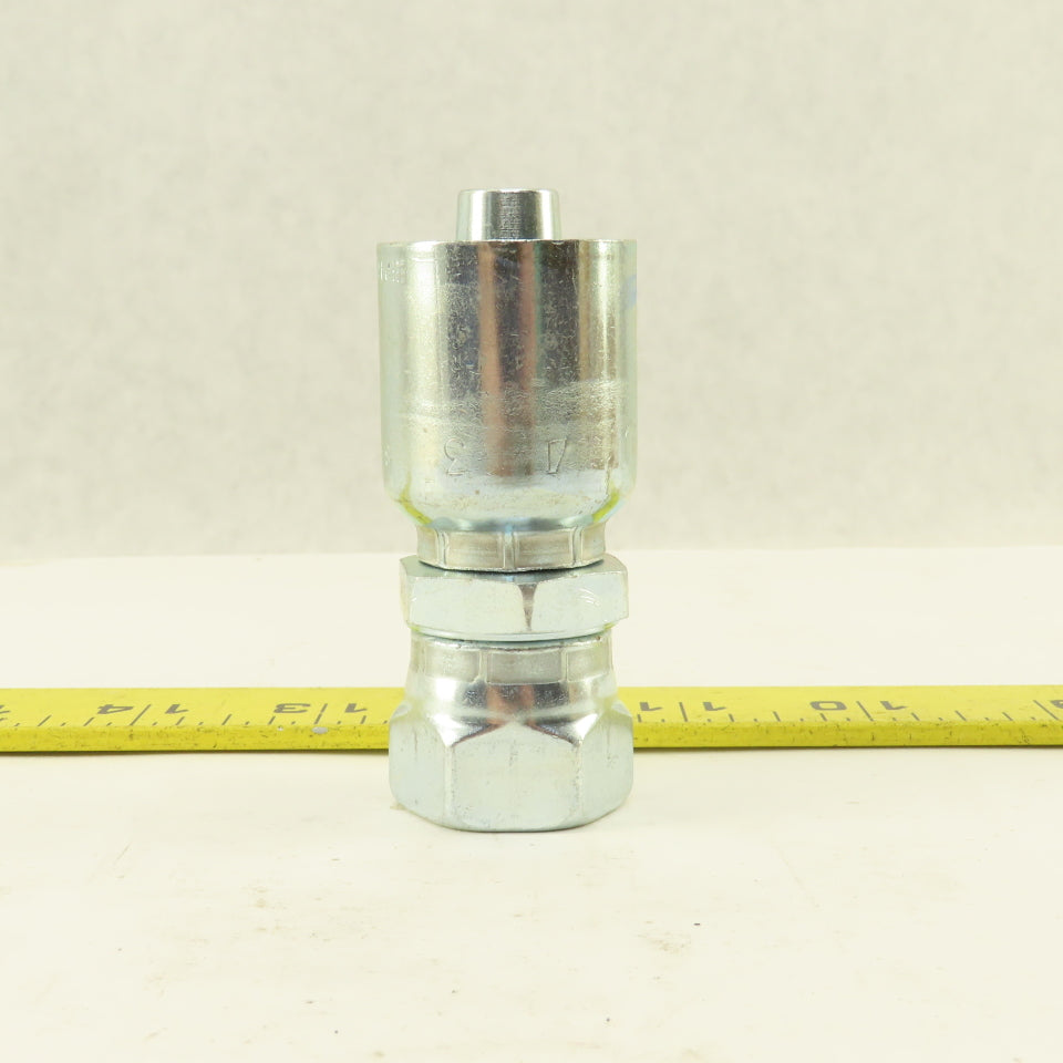 Parker 1FU34-8-8 1/2" Hose Fitting 1/2" JIC Female Swivel Straight Fitting