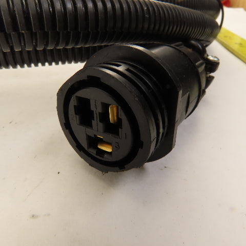 Mini Battery Power Charge Cable 1" Circular 3 Pole 2W Female 9'