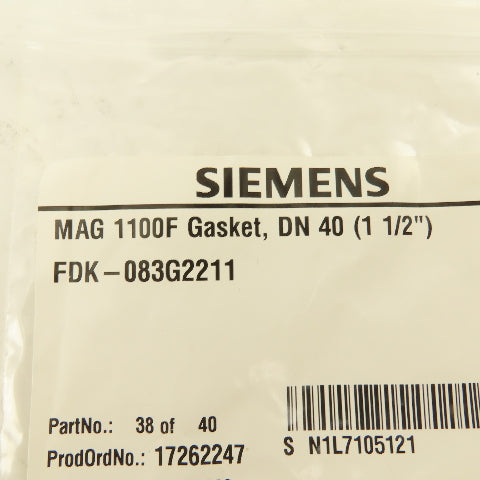 Siemens FDK:083G2211 MAG 1100F Flat Gasket DN 25 (2") EPDM Bag of 2