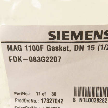 Siemens FDK:083G2207 MAG 1100F Flat Gasket DN 25 (1/2") EPDM Bag of 2