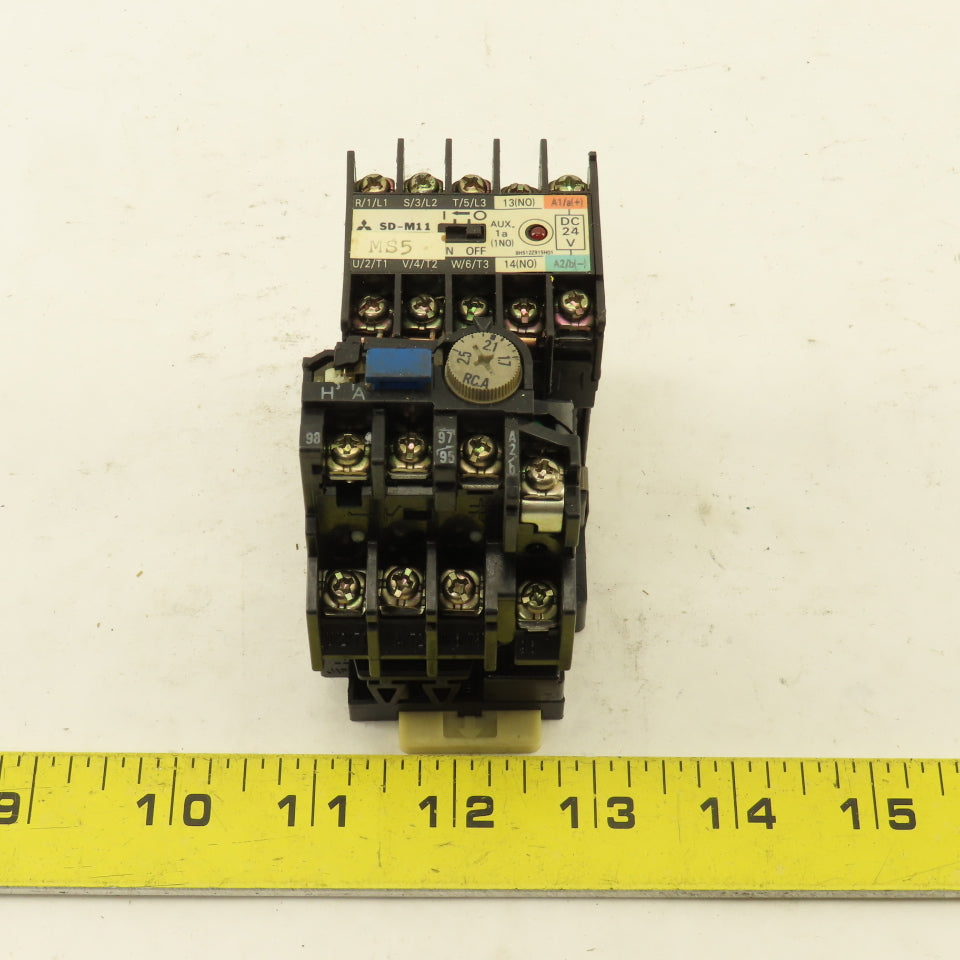 Mitsubishi SD-M11 240/440V 4kW Max Contactor 24VDC Coil 1.7-2.5A Overload