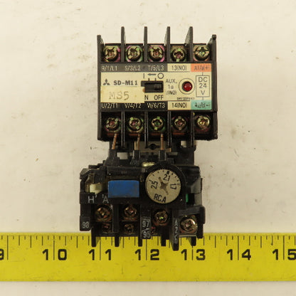 Mitsubishi SD-M11 240/440V 4kW Max Contactor 24VDC Coil 1.7-2.5A Overload