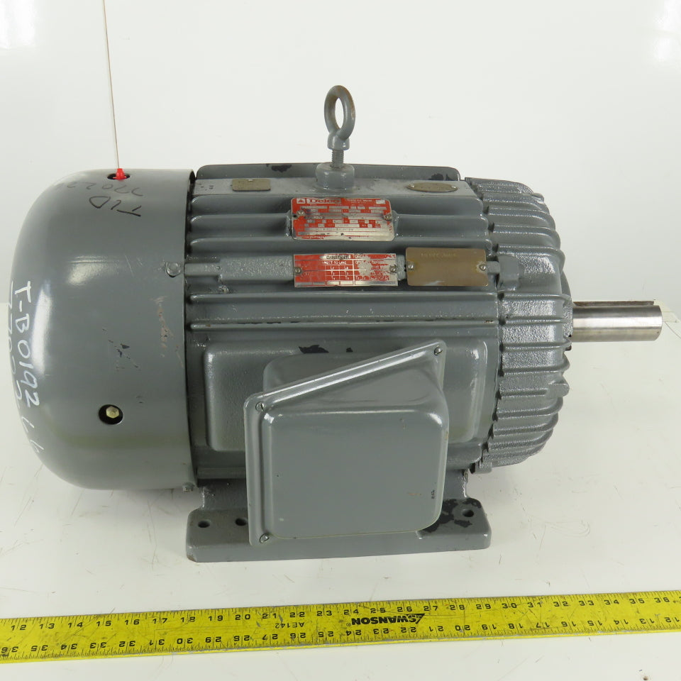 Delco 2U3070HAZQ 20/10HP 2 Speed Electric Motor 460V 3Ph 3535/1775RPM 284T Frame