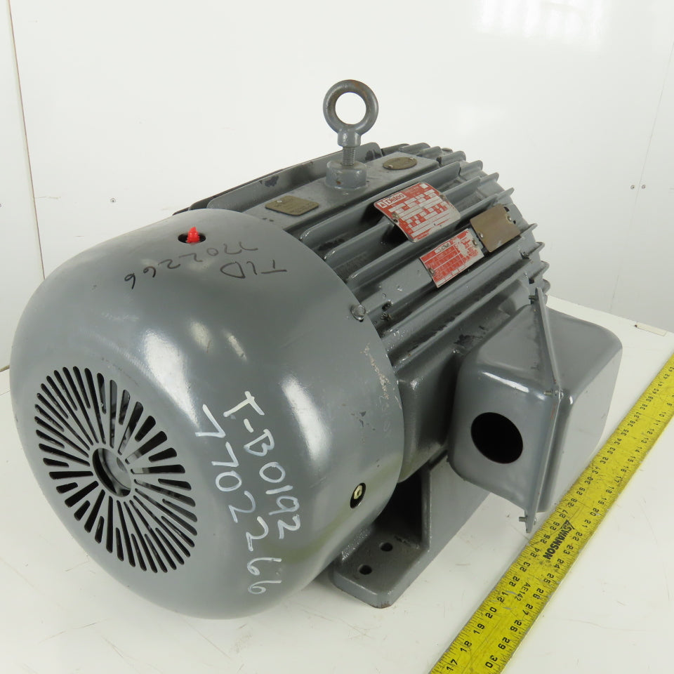 Delco 2U3070HAZQ 20/10HP 2 Speed Electric Motor 460V 3Ph 3535/1775RPM 284T Frame
